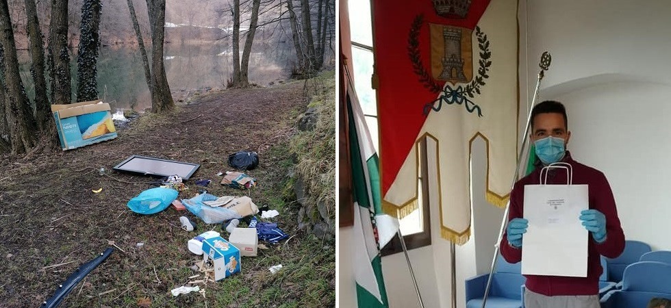 Rifiuti abbandonati al lago di Valle, c’è pure una tv